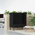 Hoher Rücken Sofa 101cm Schwarz Stoff