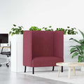 Hoher Rücken Sofa 101cm Weinrot Stoff