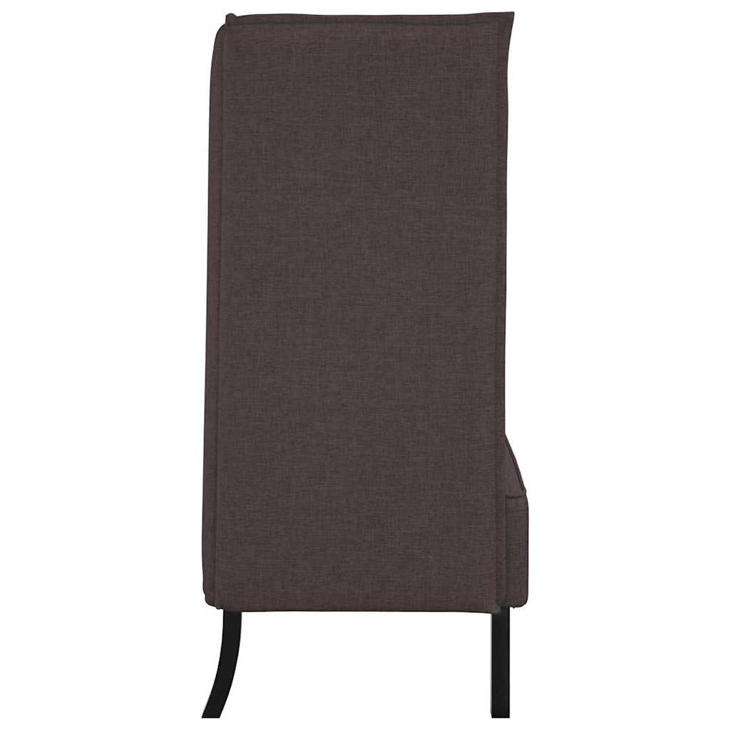 Hoher Rücken Sofa 101cm Dunkelbraun Stoff