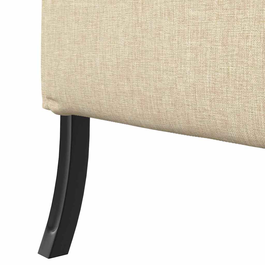 Hoher Rücken Sofa 101cm Creme Stoff