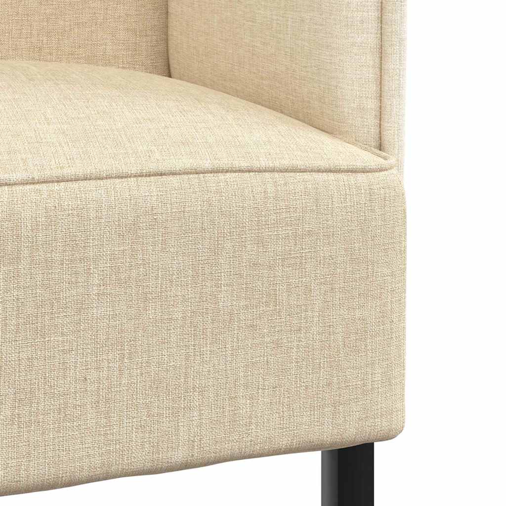 Hoher Rücken Sofa 101cm Creme Stoff