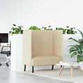 Hoher Rücken Sofa 101cm Creme Stoff