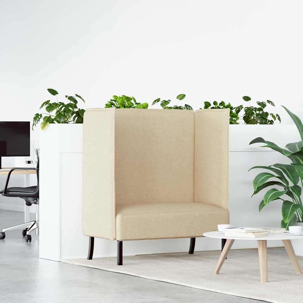 Hoher Rücken Sofa 101cm Creme Stoff