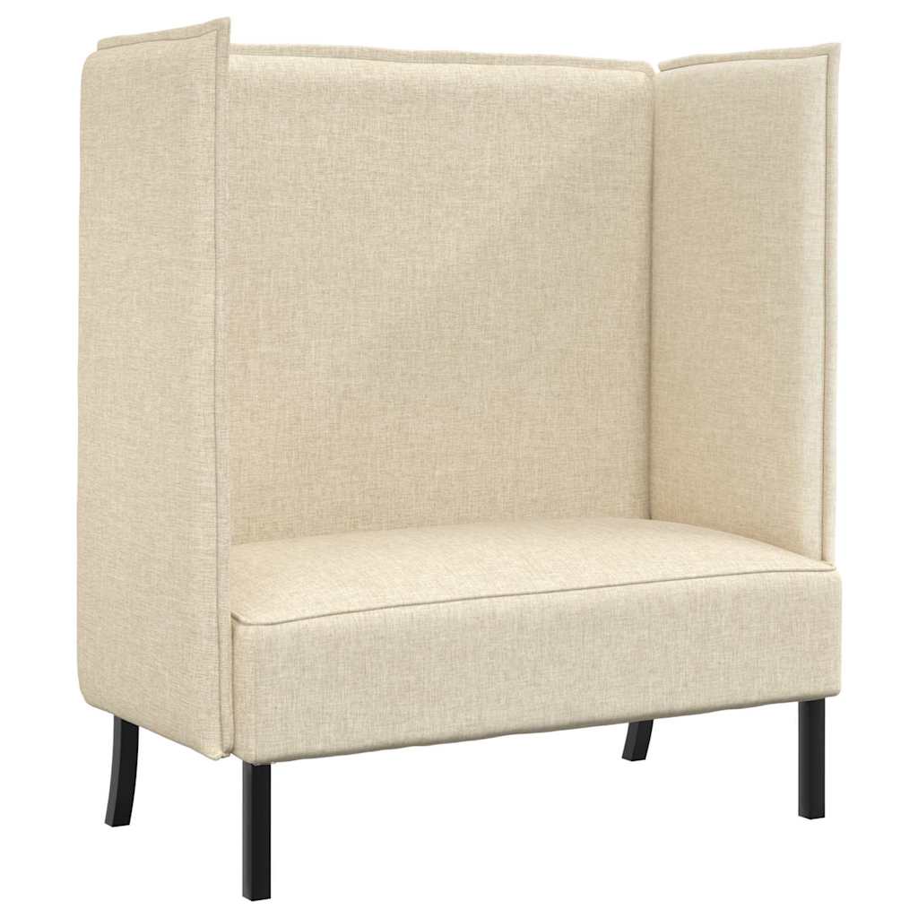 Hoher Rücken Sofa 101cm Creme Stoff