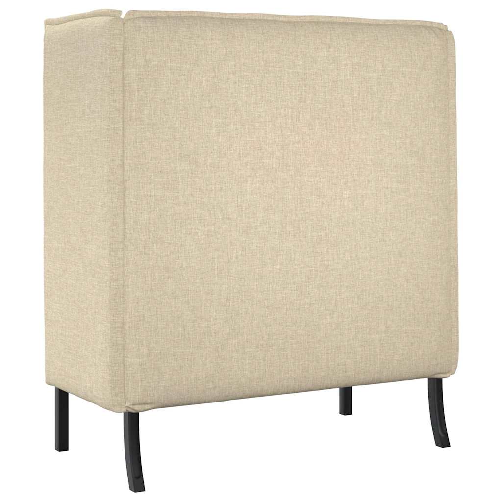 Hoher Rücken Sofa 101cm Creme Stoff