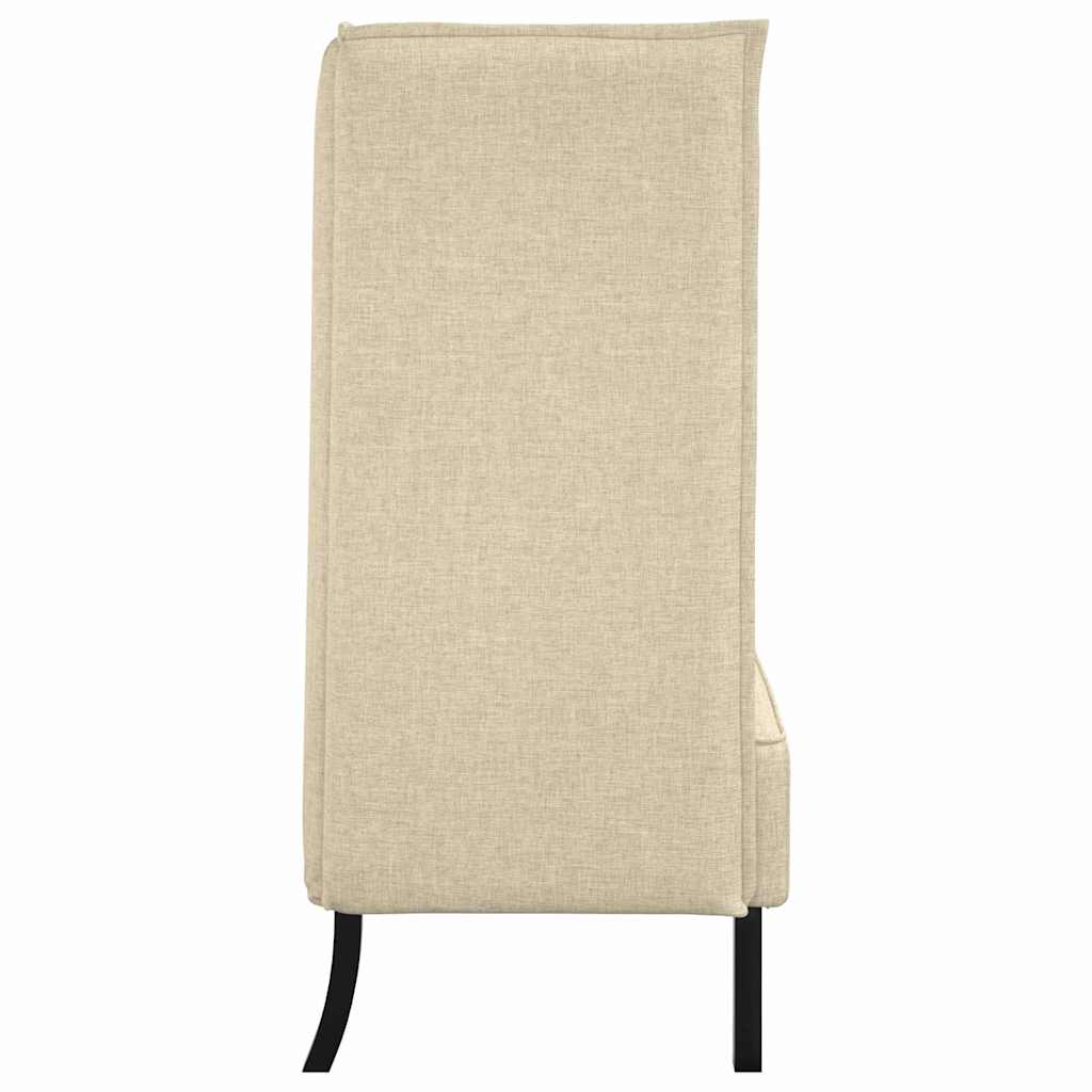 Hoher Rücken Sofa 101cm Creme Stoff