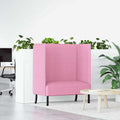 Hoher Rücken Sofa 101cm Rosa Stoff