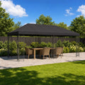 Pavillon mit Seitenwänden 6 x 3 m Anthrazit Polyester und Stahl