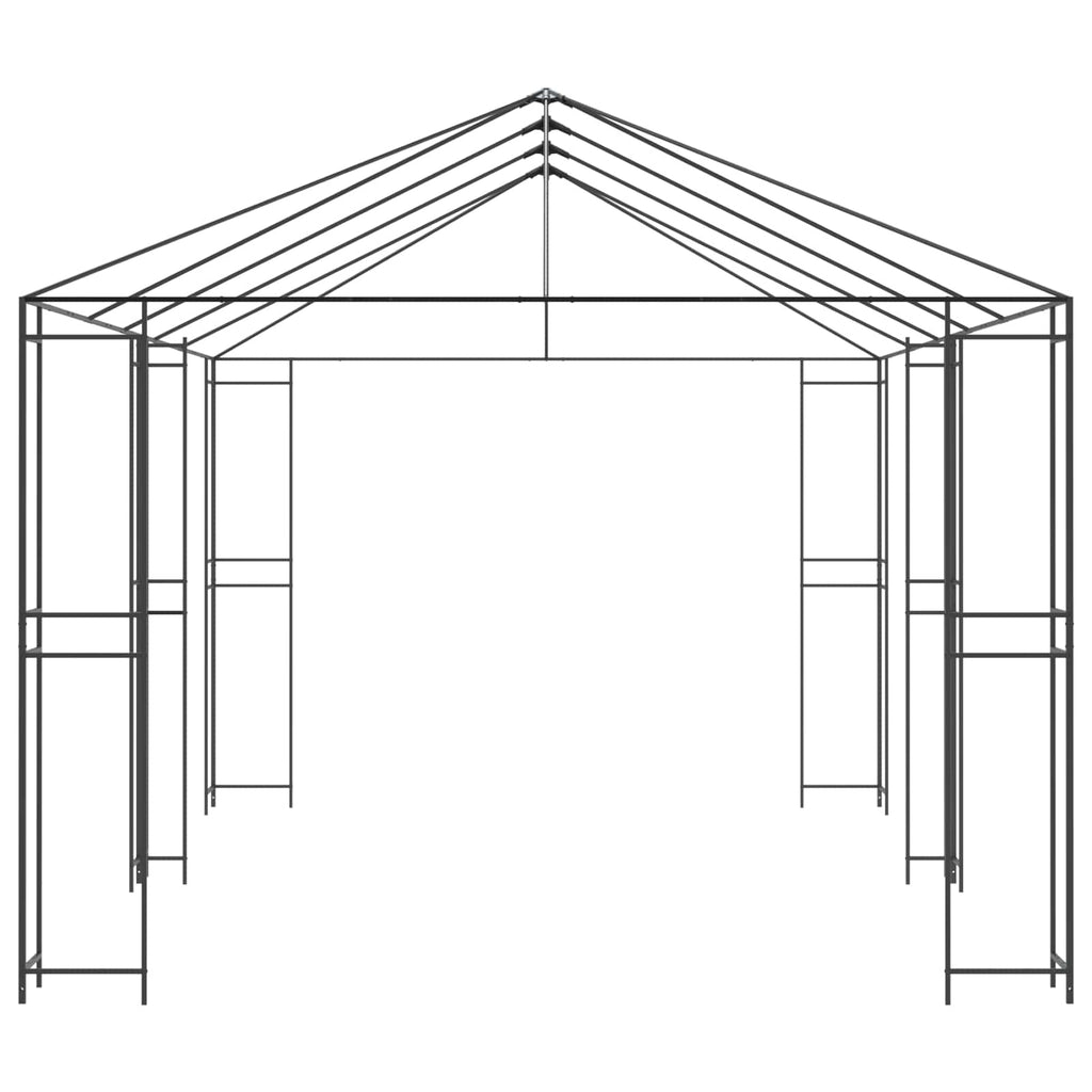 Gazebo Rahmen 6 x 3 m Schwarz Stahl