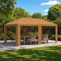 Garten Pavillon 6 x 3 m Beige Polyester und Stahl 190