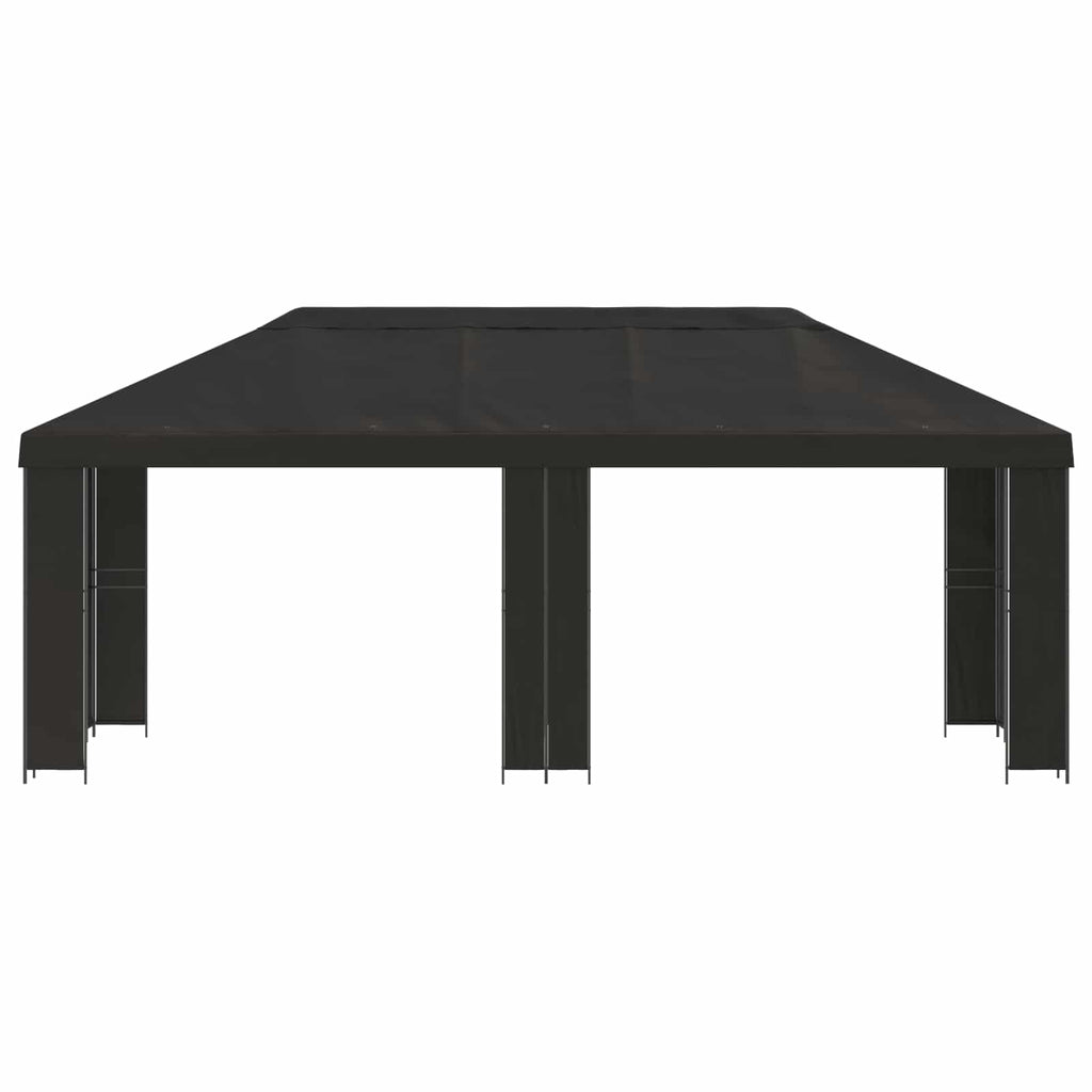 Garten Pavillon 6 x 3 m Anthrazit Polyester und Stahl 190