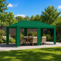 Garten Pavillon 6 x 3 m Grün Polyester und Stahl 190