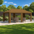 Garten Pavillon 6 x 3 m Taupe Polyester und Stahl 190
