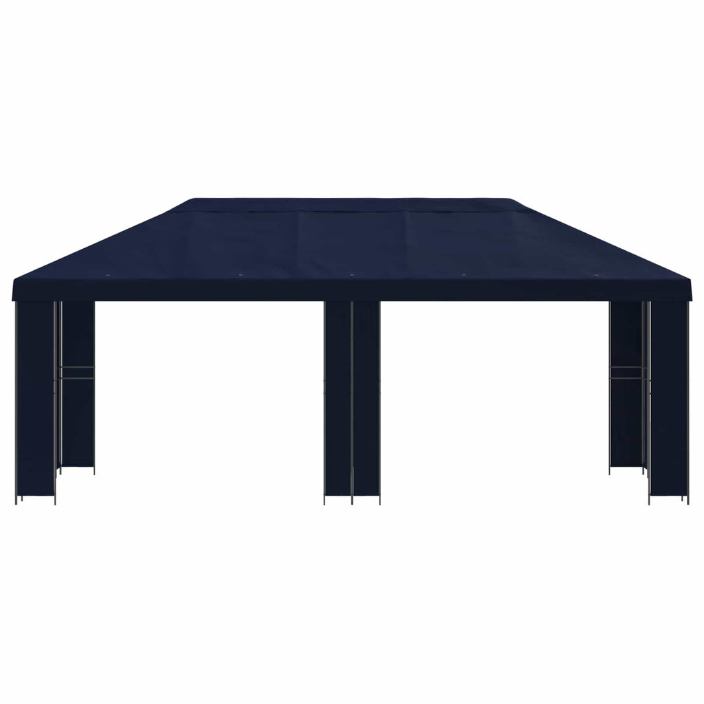 Garten Pavillon 6 x 3 m Blau Polyester und Stahl 190
