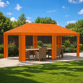 Garten Pavillon 6 x 3 m Orange Polyester und Stahl 190