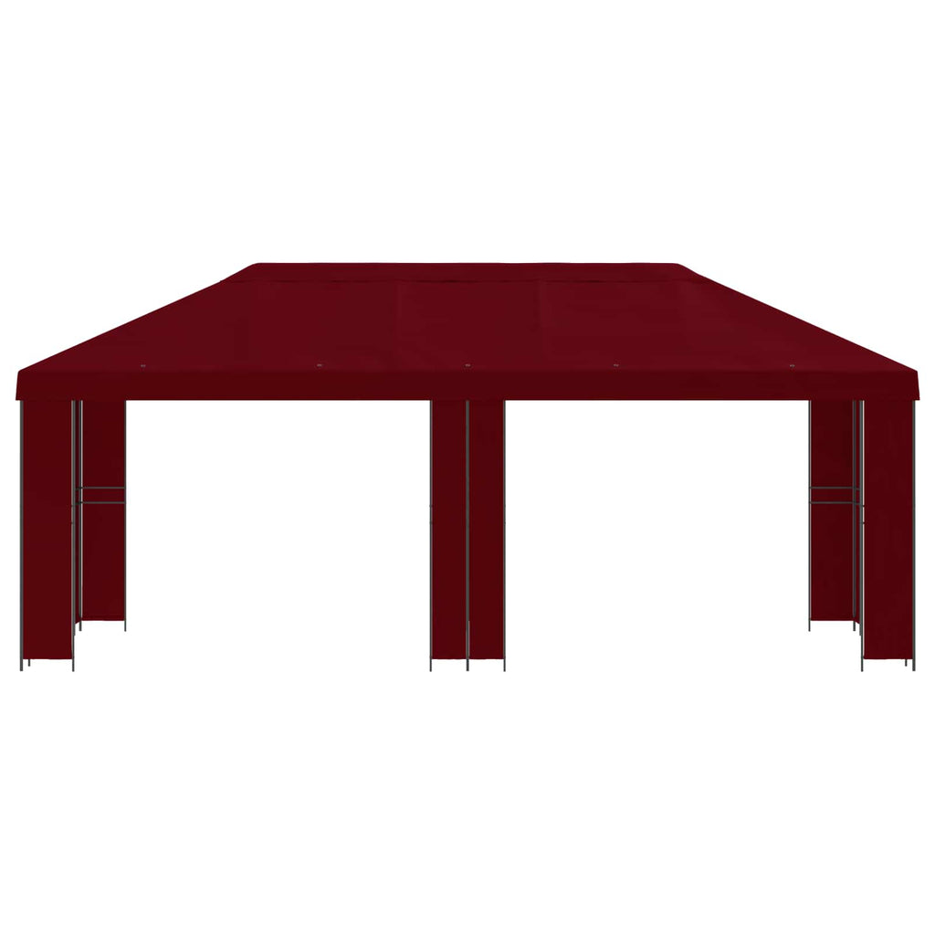 Garten Pavillon 6 x 3 m Bordeauxrot Polyester und Stahl 190