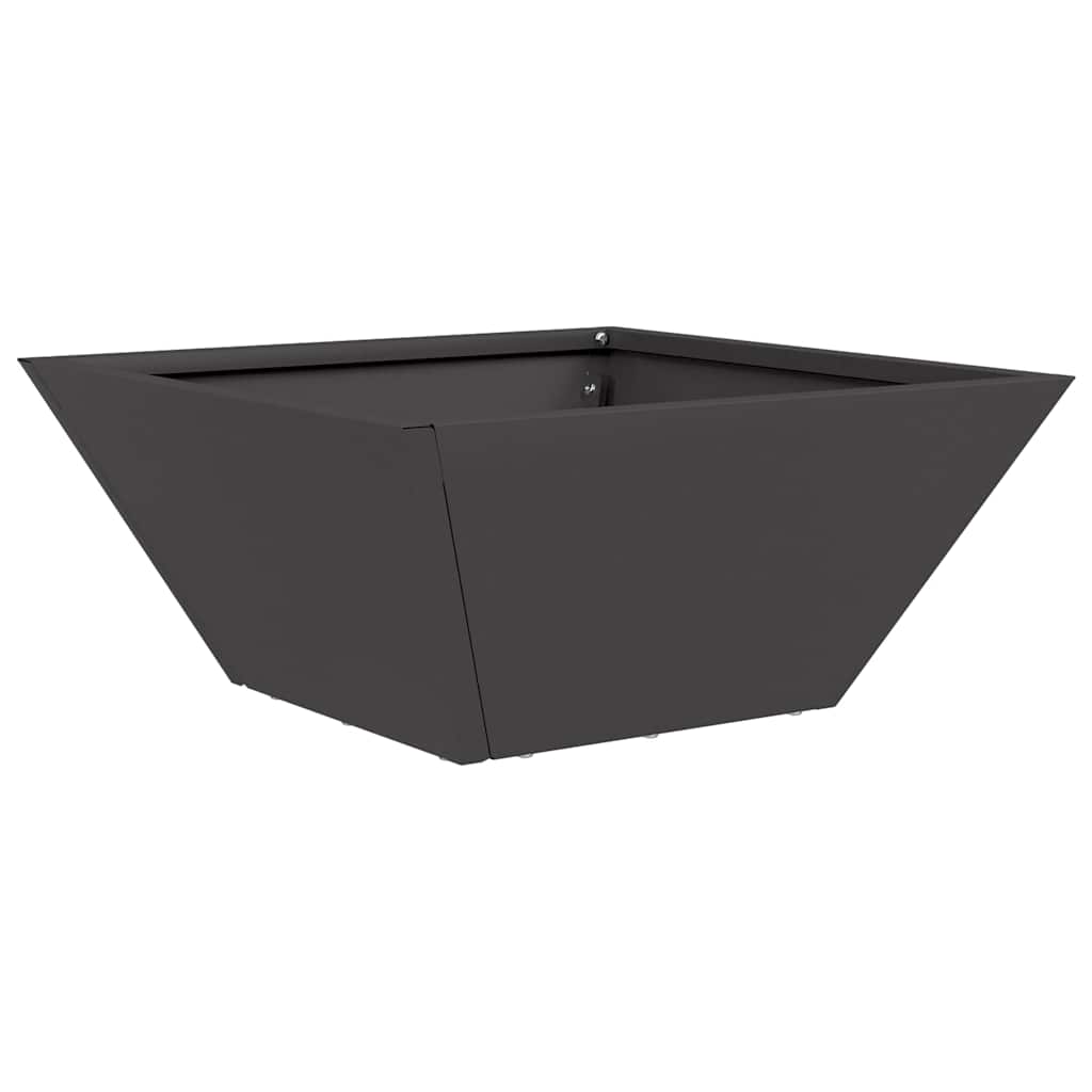 Garten-Pflanzgefäß Schwarz 35 x 35 x 15 cm Kaltgewalzter Stahl