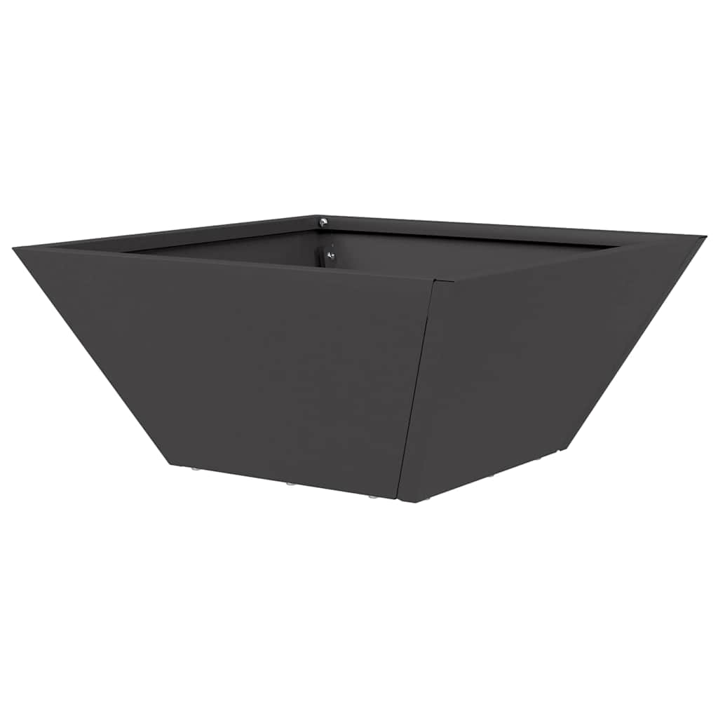 Garten-Pflanzgefäß Schwarz 35 x 35 x 15 cm Kaltgewalzter Stahl