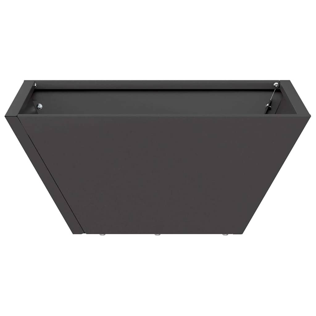 Garten-Pflanzgefäß Schwarz 35 x 35 x 15 cm Kaltgewalzter Stahl