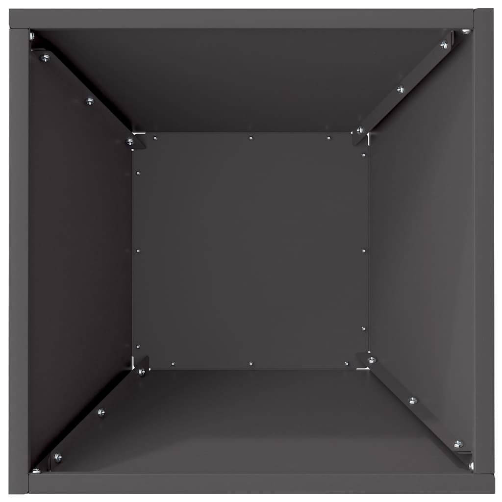 Garten-Pflanzgefäß Schwarz 35 x 35 x 15 cm Kaltgewalzter Stahl