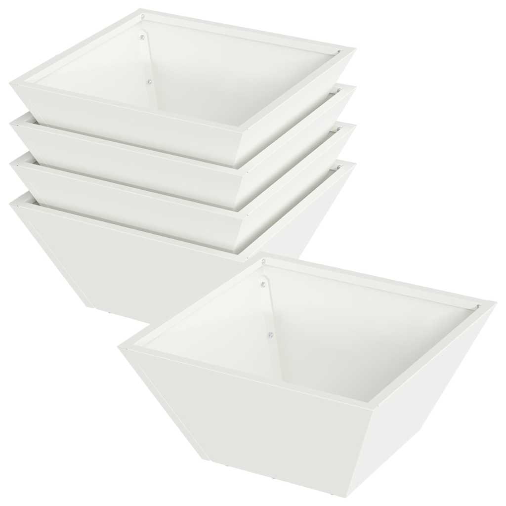 Garten-Pflanzgefäß 5 pcs Weiß 35 x 35 x 15 cm