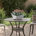 Garten-Pflanzgefäß Silber 35 x 35 x 15 cm Edelstahl