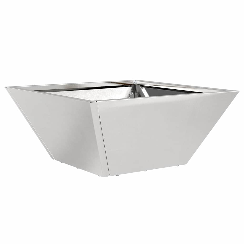 Garten-Pflanzgefäß Silber 35 x 35 x 15 cm Edelstahl