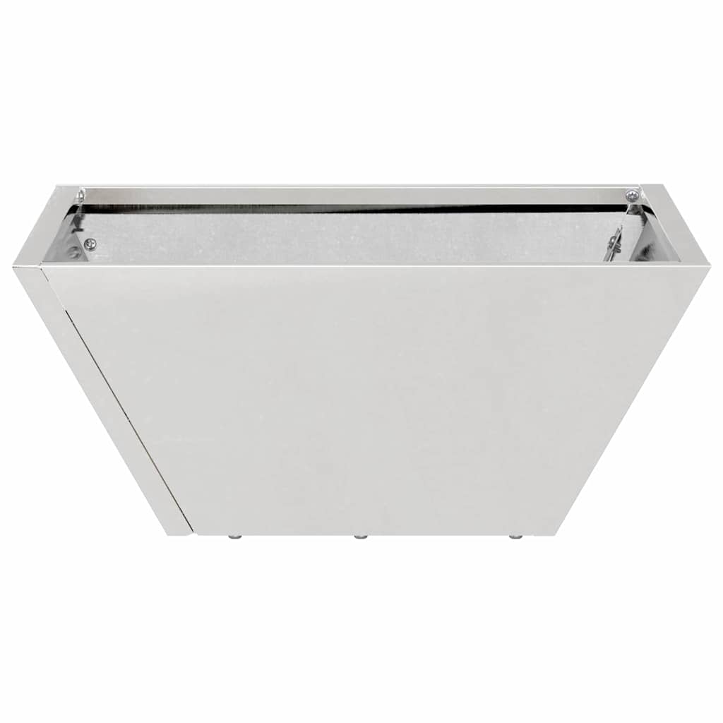 Garten-Pflanzgefäß Silber 35 x 35 x 15 cm Edelstahl