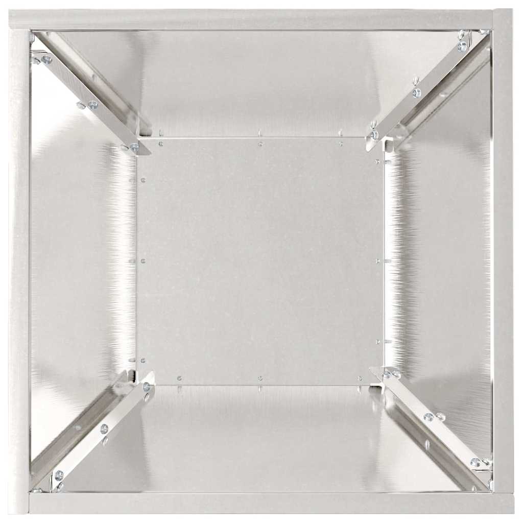 Garten-Pflanzgefäß Silber 35 x 35 x 15 cm Edelstahl