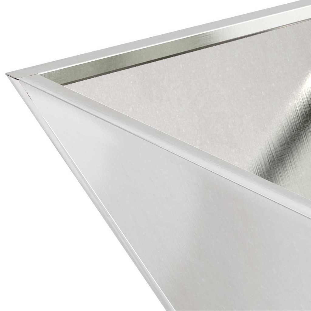 Garten-Pflanzgefäß 5 pcs Silber 35 x 35 x 15 cm Edelstahl