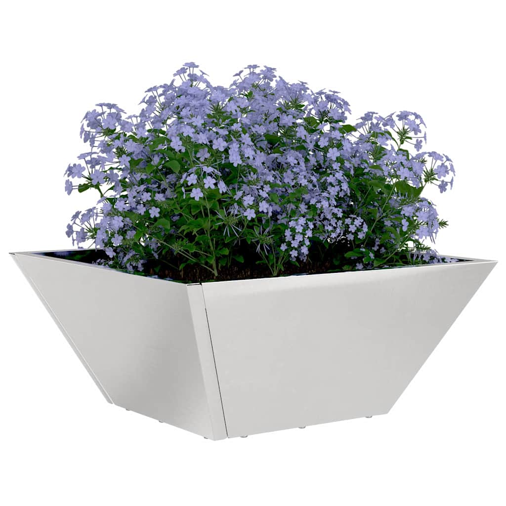 Garten-Pflanzgefäß 5 pcs Silber 35 x 35 x 15 cm Edelstahl