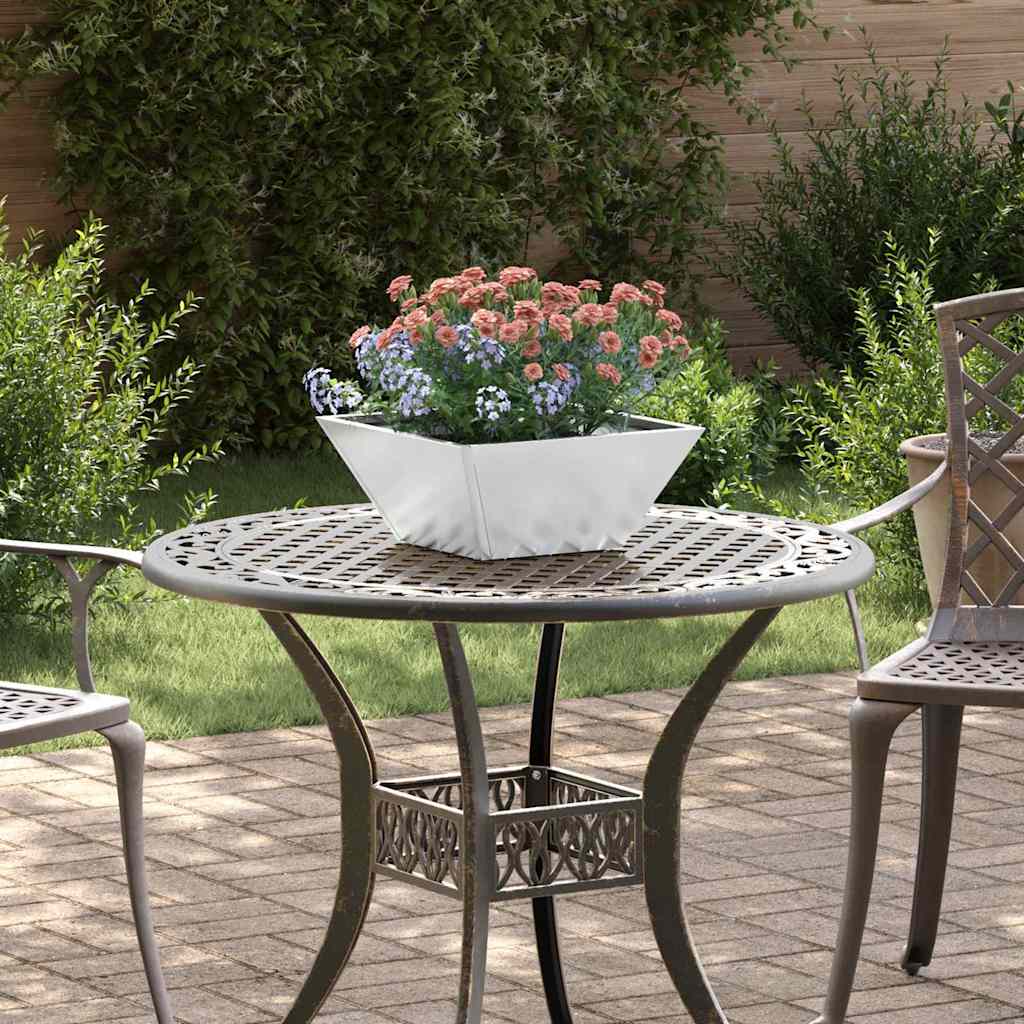 Garten-Pflanzgefäß Silber 35 x 35 x 15 cm Verzinkter Stahl