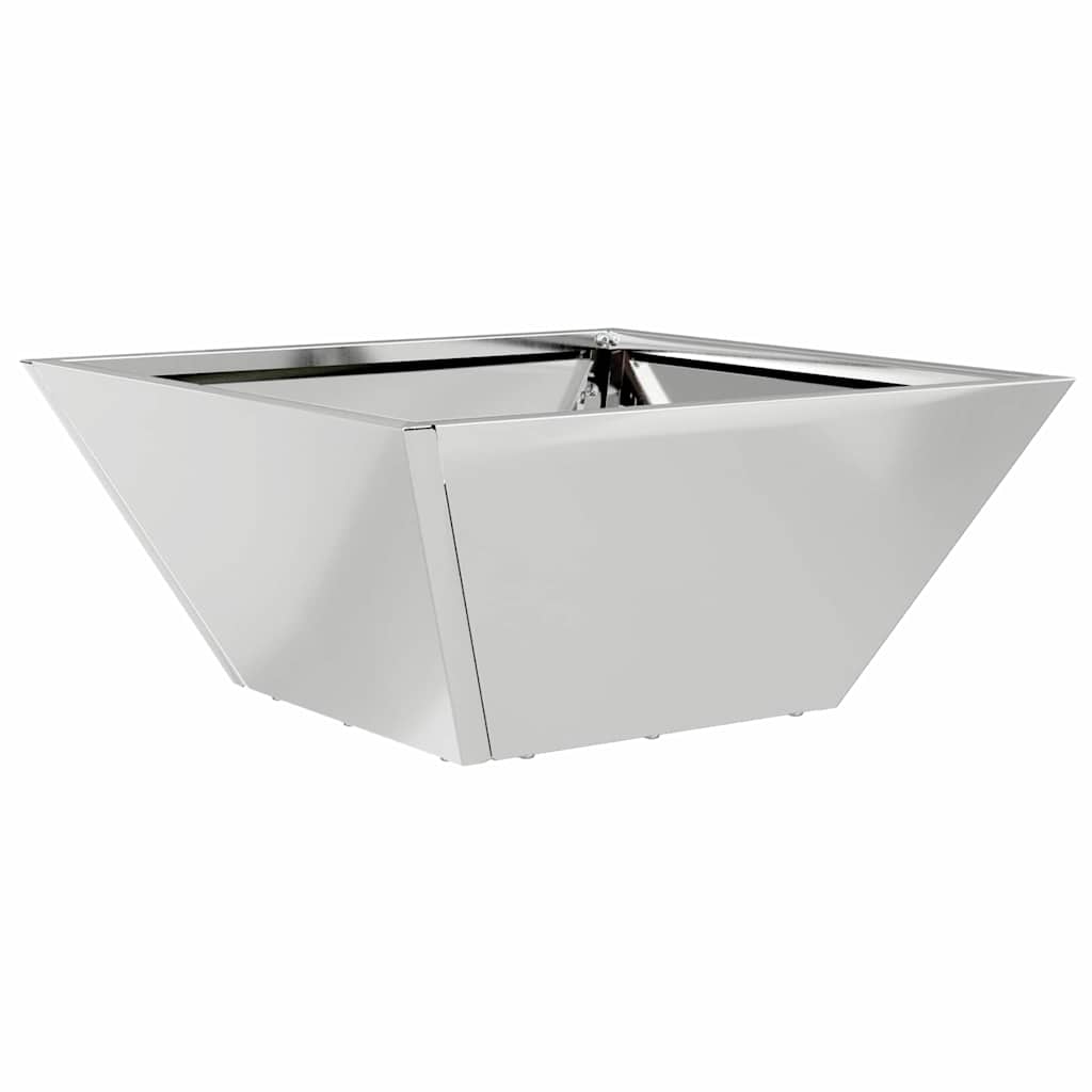 Garten-Pflanzgefäß Silber 35 x 35 x 15 cm Verzinkter Stahl