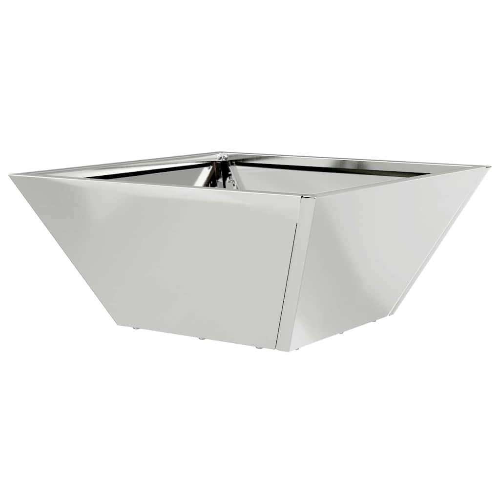 Garten-Pflanzgefäß Silber 35 x 35 x 15 cm Verzinkter Stahl