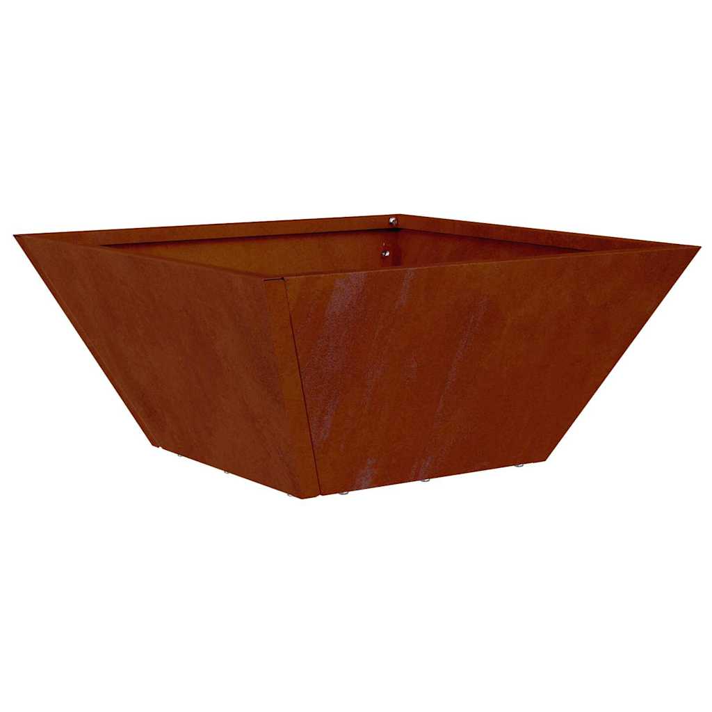 Garten-Pflanzgefäß Rostig 35 x 35 x 15 cm Wetterfeststahl
