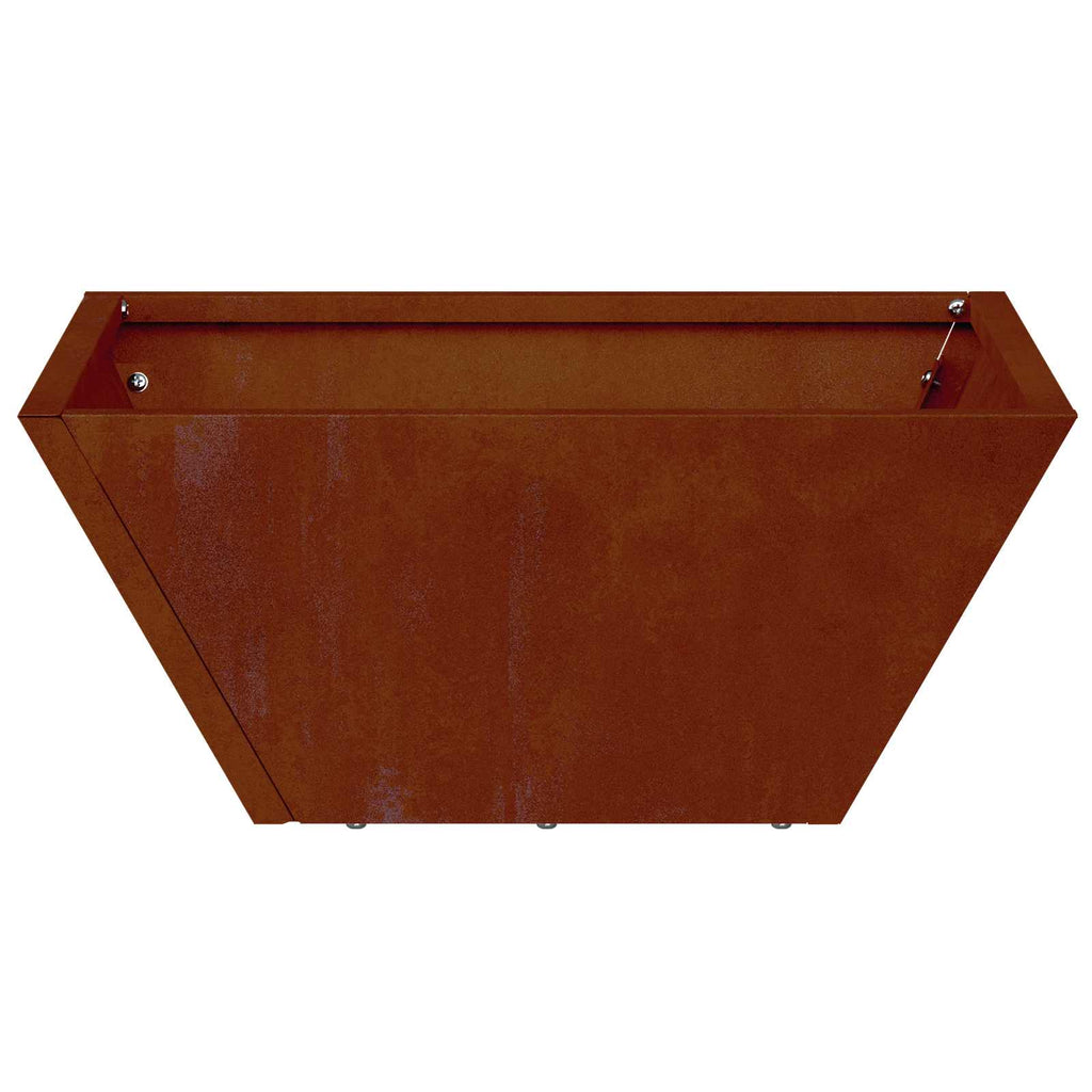 Garten-Pflanzgefäß Rostig 35 x 35 x 15 cm Wetterfeststahl