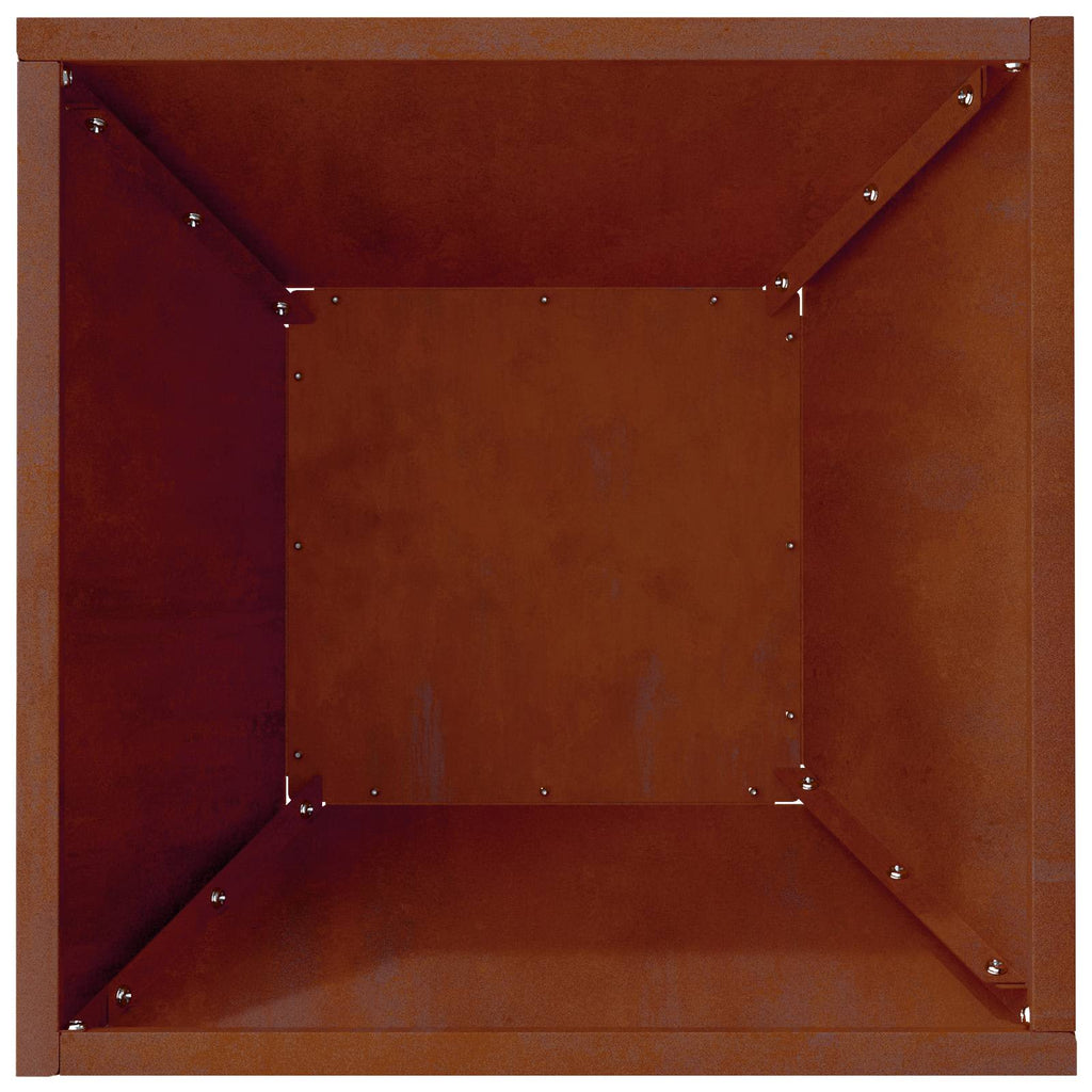 Garten-Pflanzgefäß Rostig 35 x 35 x 15 cm Wetterfeststahl