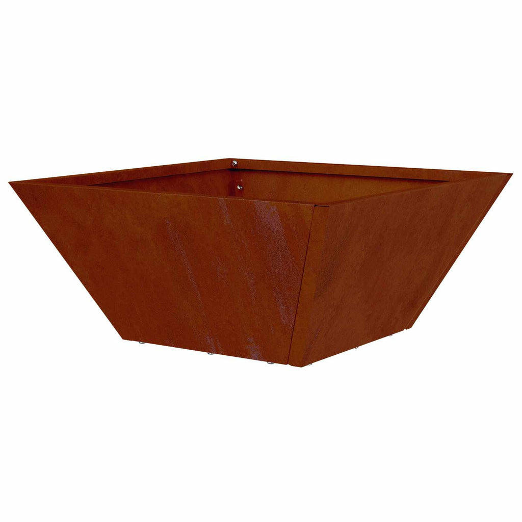 Garten-Pflanzgefäß 5 pcs Rostig 35 x 35 x 15 cm Wetterfeststahl