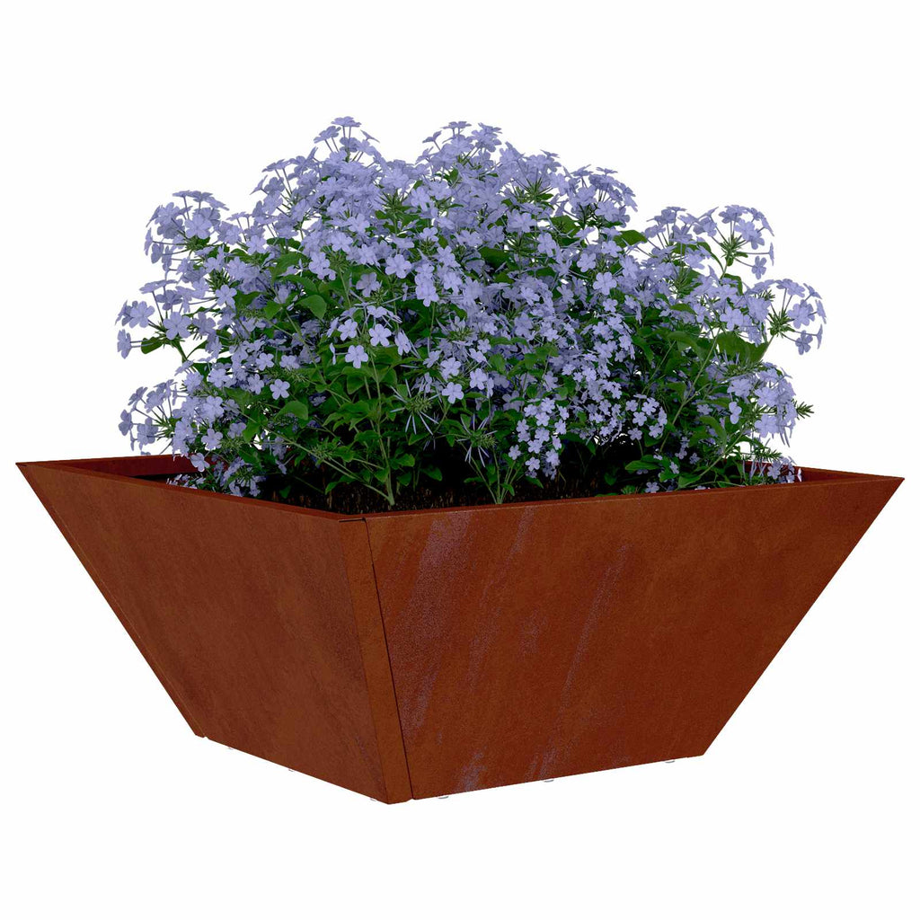 Garten-Pflanzgefäß 5 pcs Rostig 35 x 35 x 15 cm Wetterfeststahl