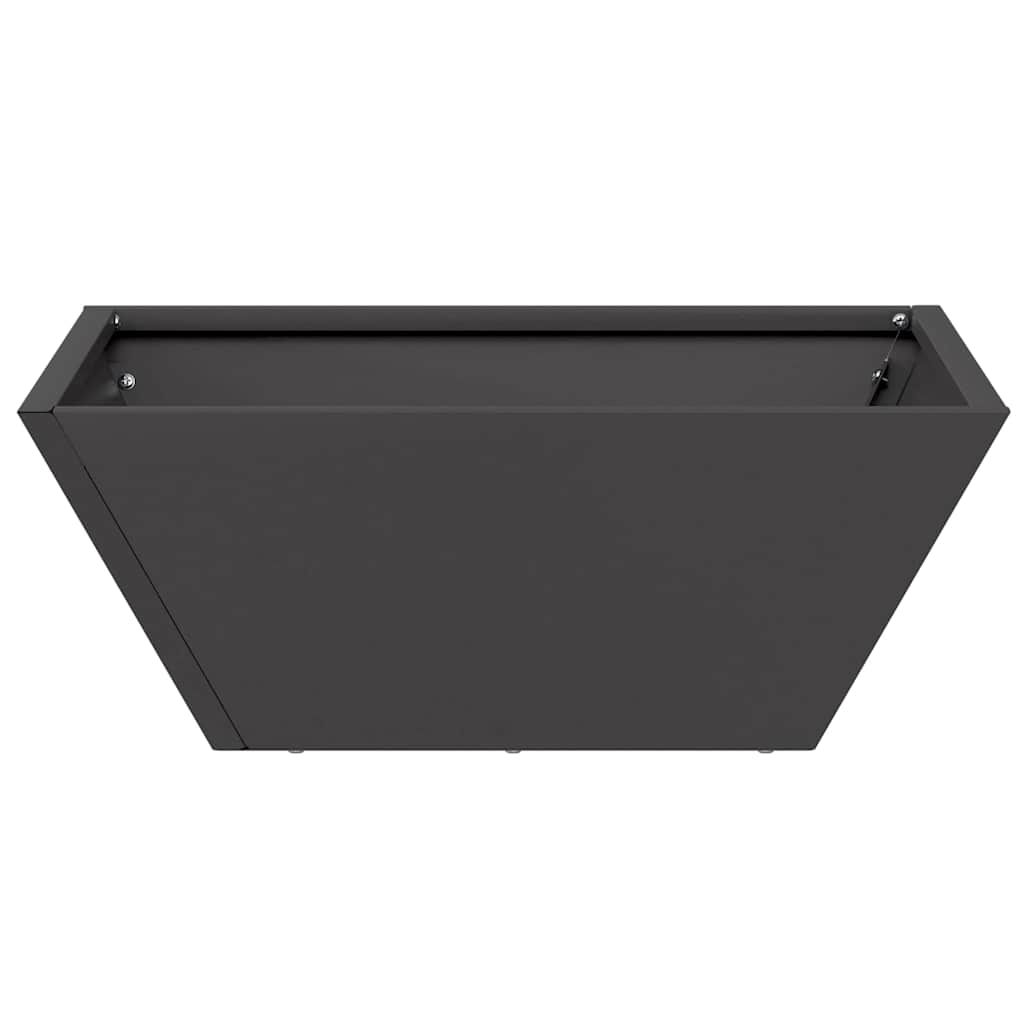 Garten-Pflanzgefäß Schwarz 40 x 40 x 15 cm Kaltgewalzter Stahl