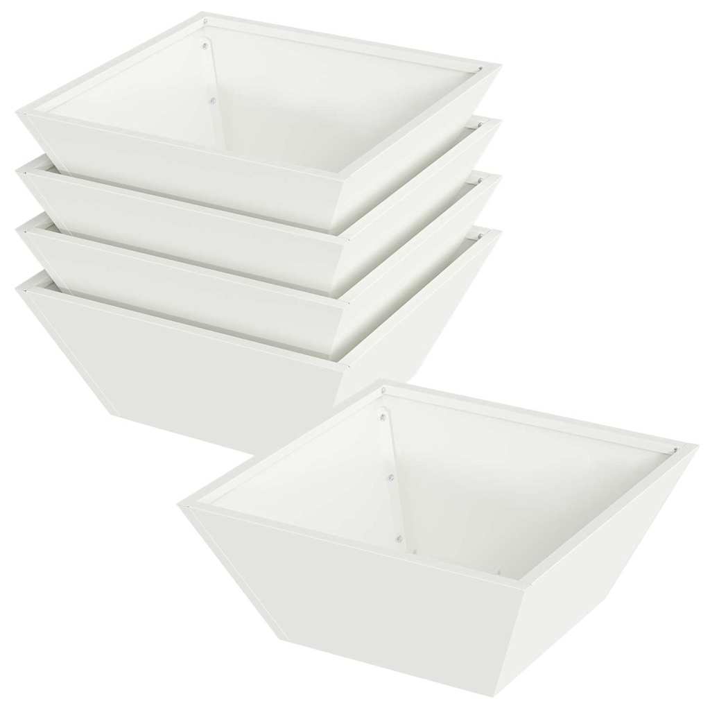 Garten-Pflanzgefäß 5 pcs Weiß 40 x 40 x 15 cm