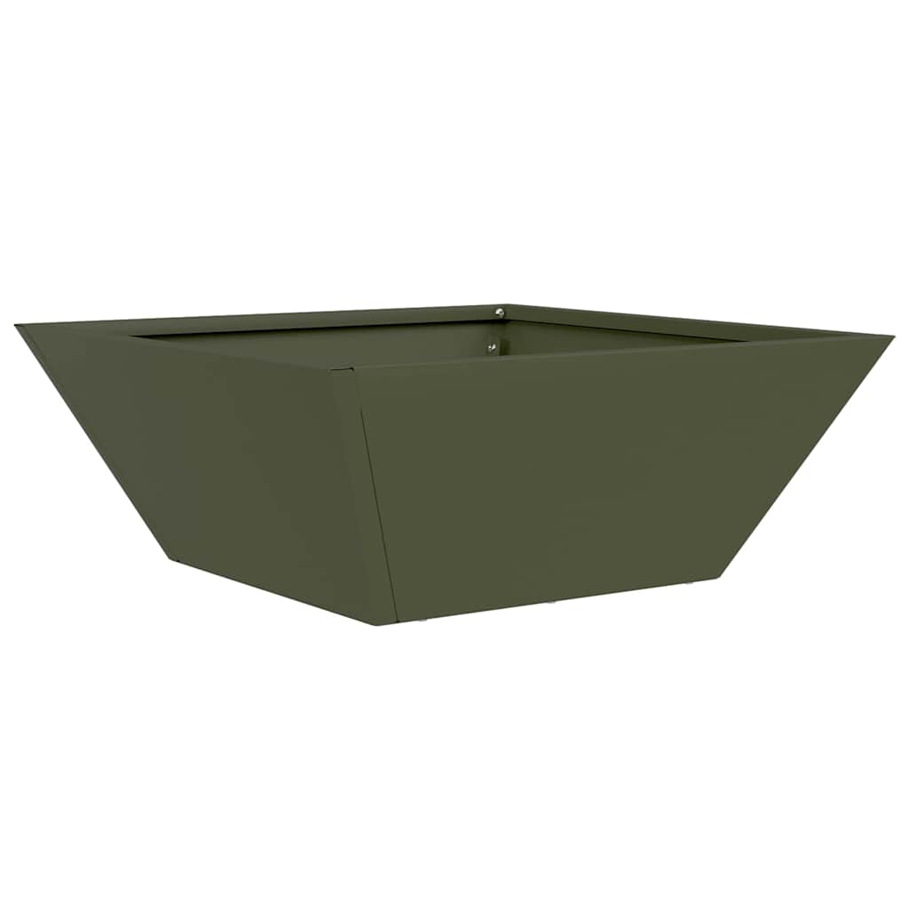 Garten-Pflanzgefäß Olive Grün 40 x 40 x 15 cm