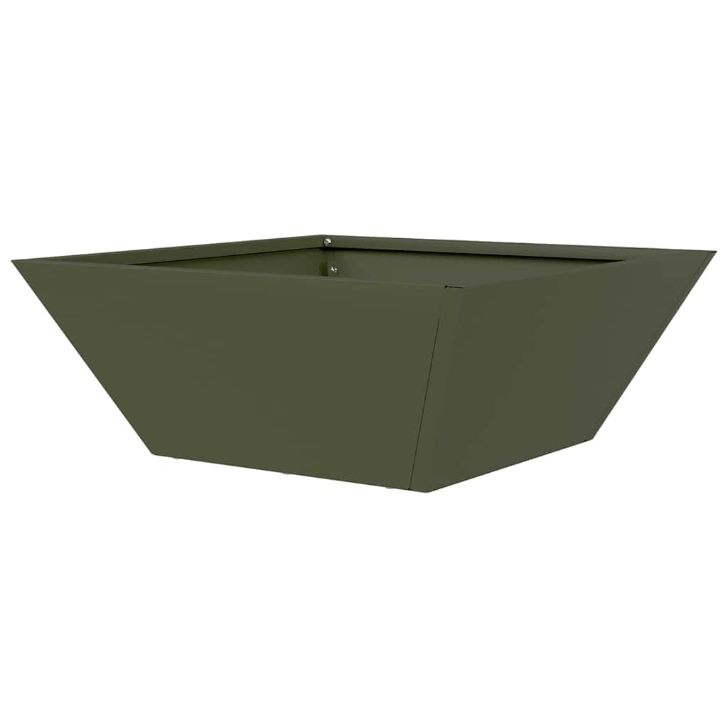 Garten-Pflanzgefäß Olive Grün 40 x 40 x 15 cm