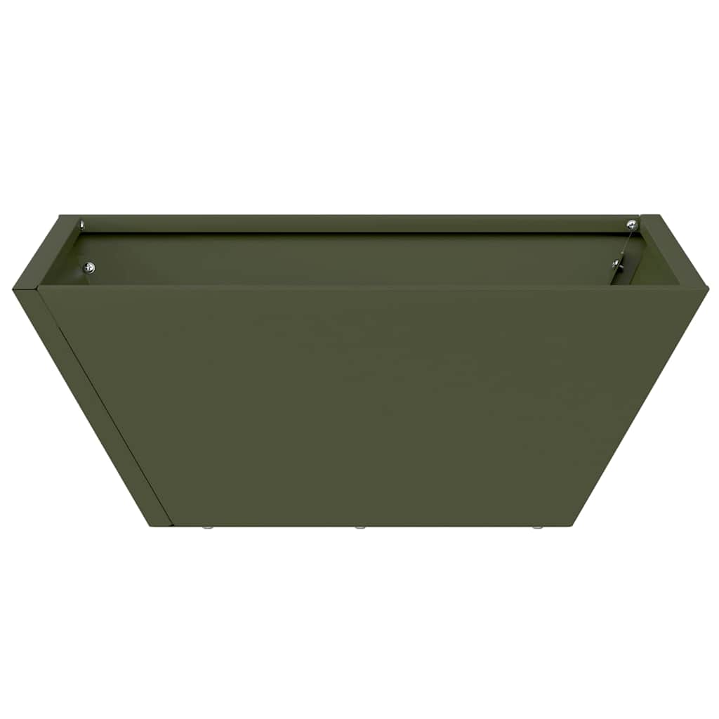 Garten-Pflanzgefäß Olive Grün 40 x 40 x 15 cm