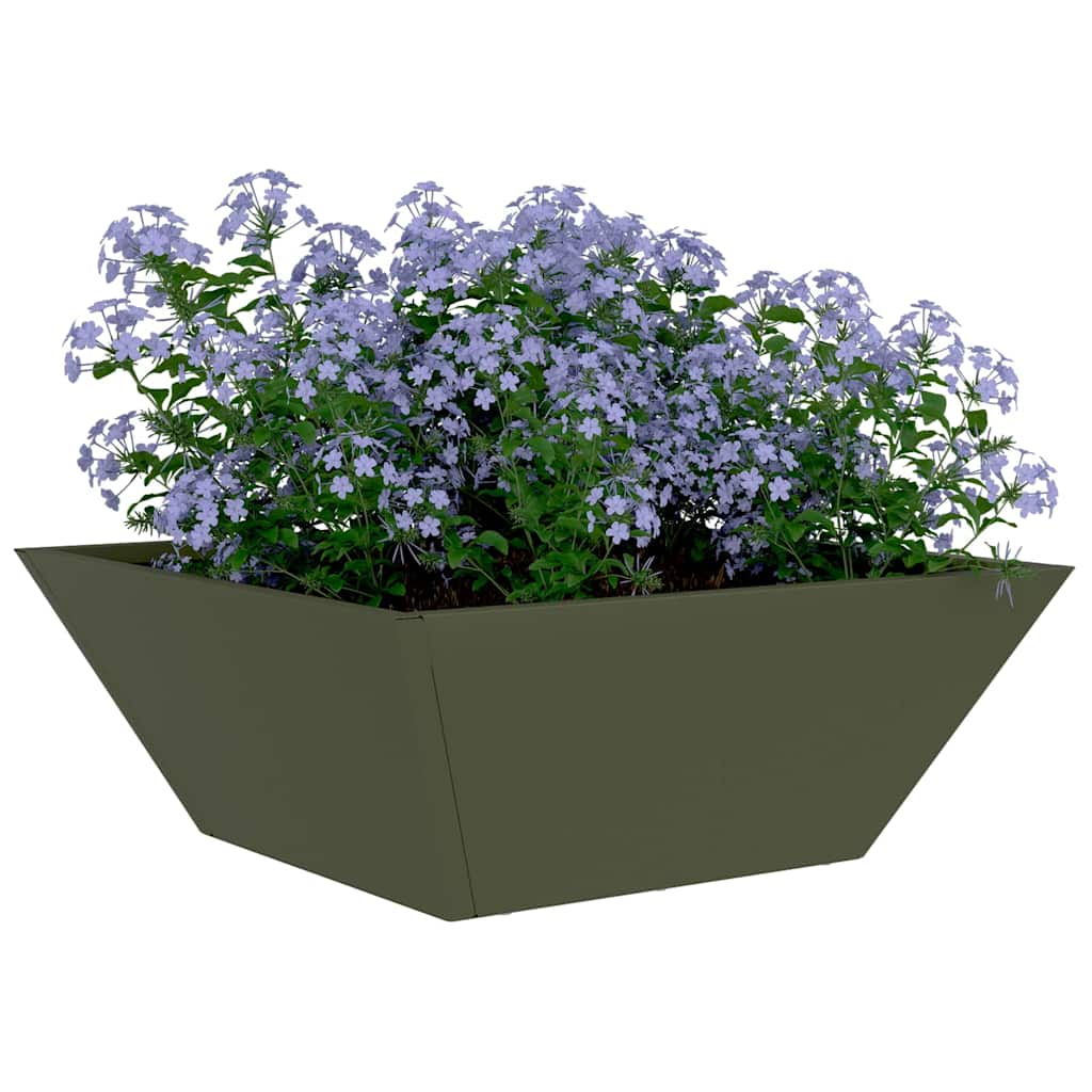 Garten-Pflanzgefäß Olive Grün 40 x 40 x 15 cm