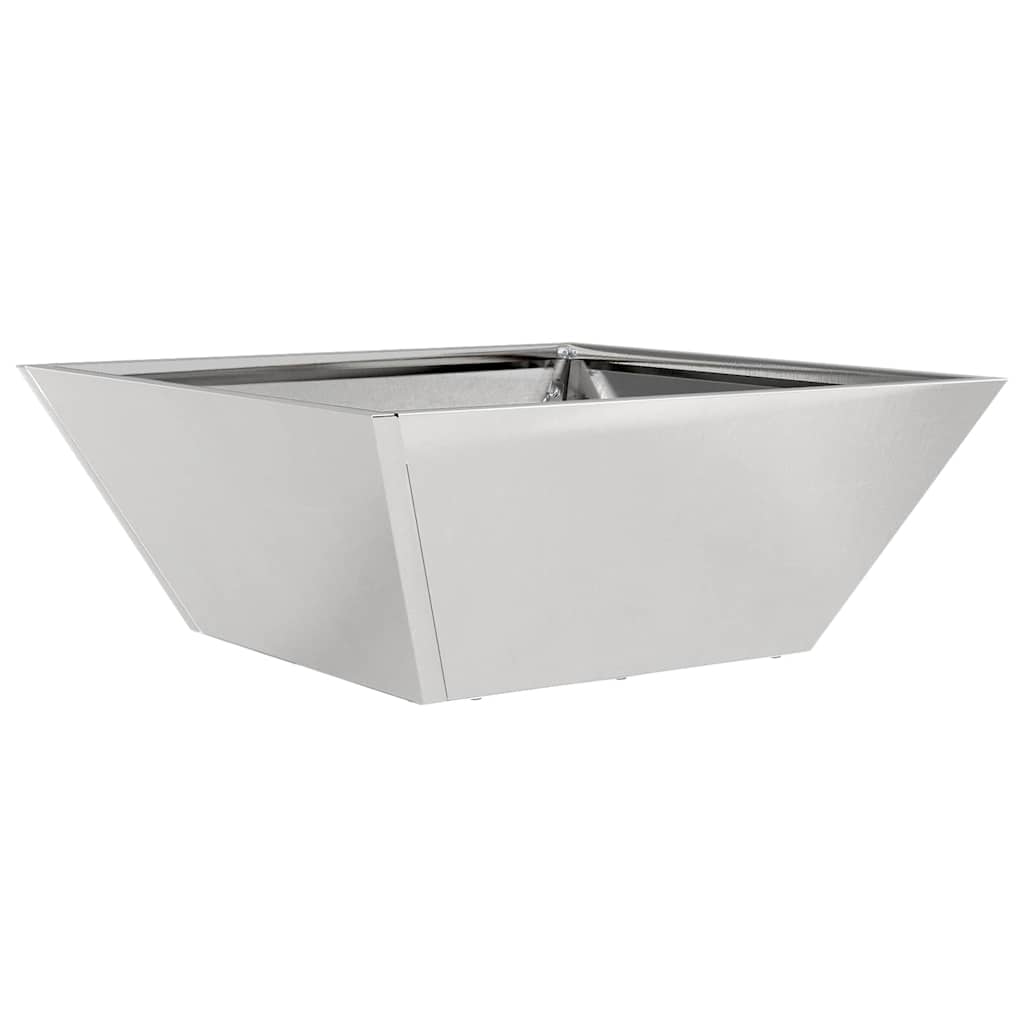 Garten-Pflanzgefäß Silber 40 x 40 x 15 cm Edelstahl