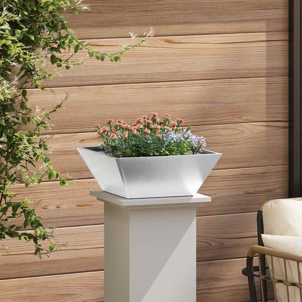 Garten-Pflanzgefäß 5 pcs Silber 40 x 40 x 15 cm Edelstahl