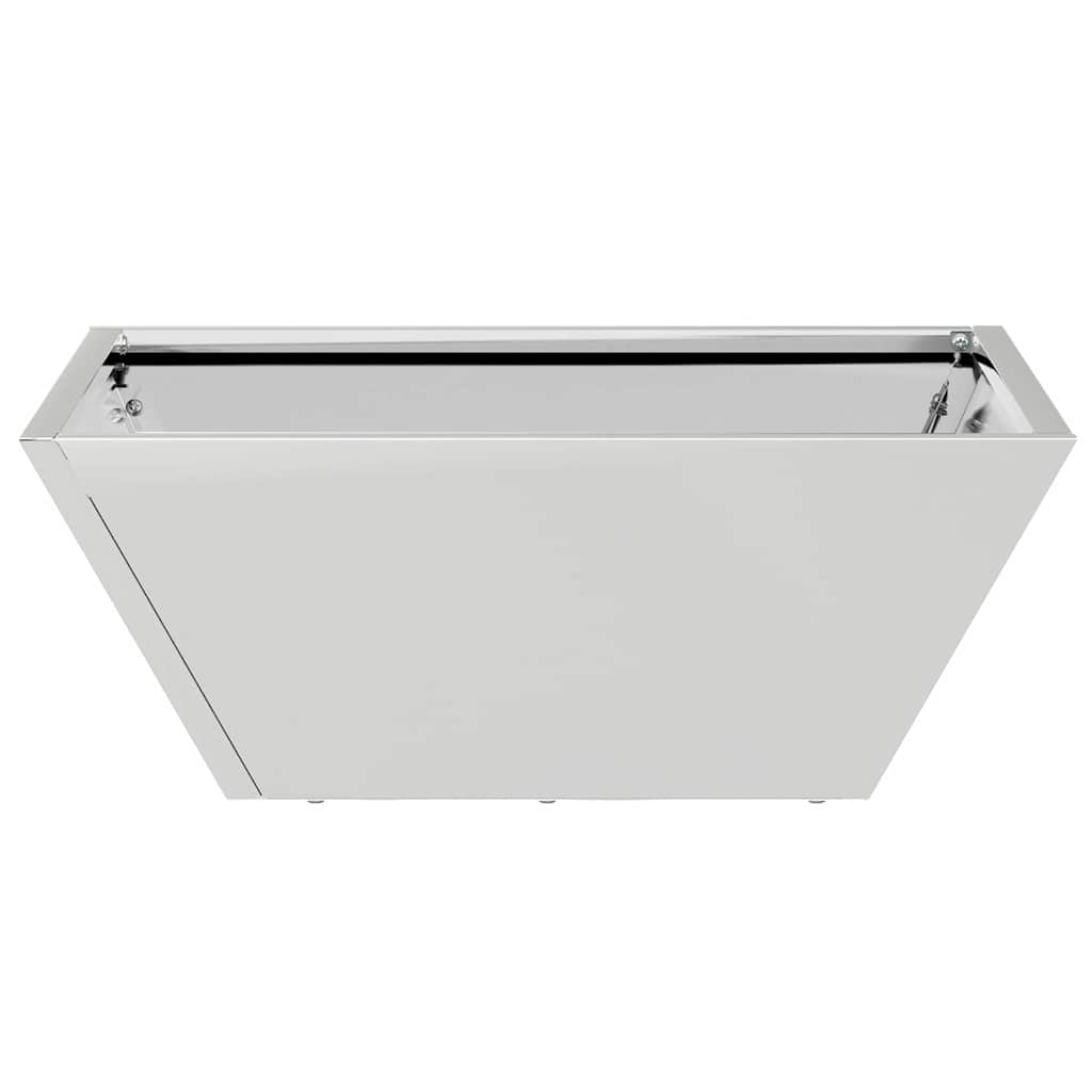 Garten-Pflanzgefäß 5 pcs Silber 40 x 40 x 15 cm Edelstahl
