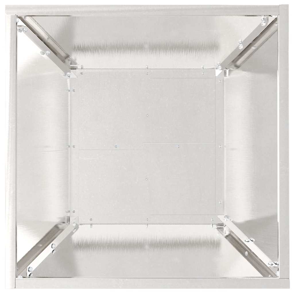 Garten-Pflanzgefäß 5 pcs Silber 40 x 40 x 15 cm Edelstahl