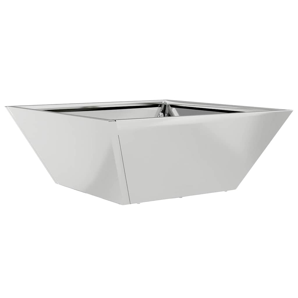Garten-Pflanzgefäß Silber 40 x 40 x 15 cm Verzinkter Stahl